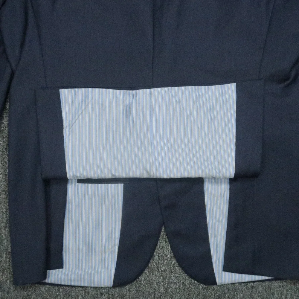 Hugo Boss Blazer Men 44R Blue Wool Lanificio Tesse Biella Suit Jacket‎ Coat